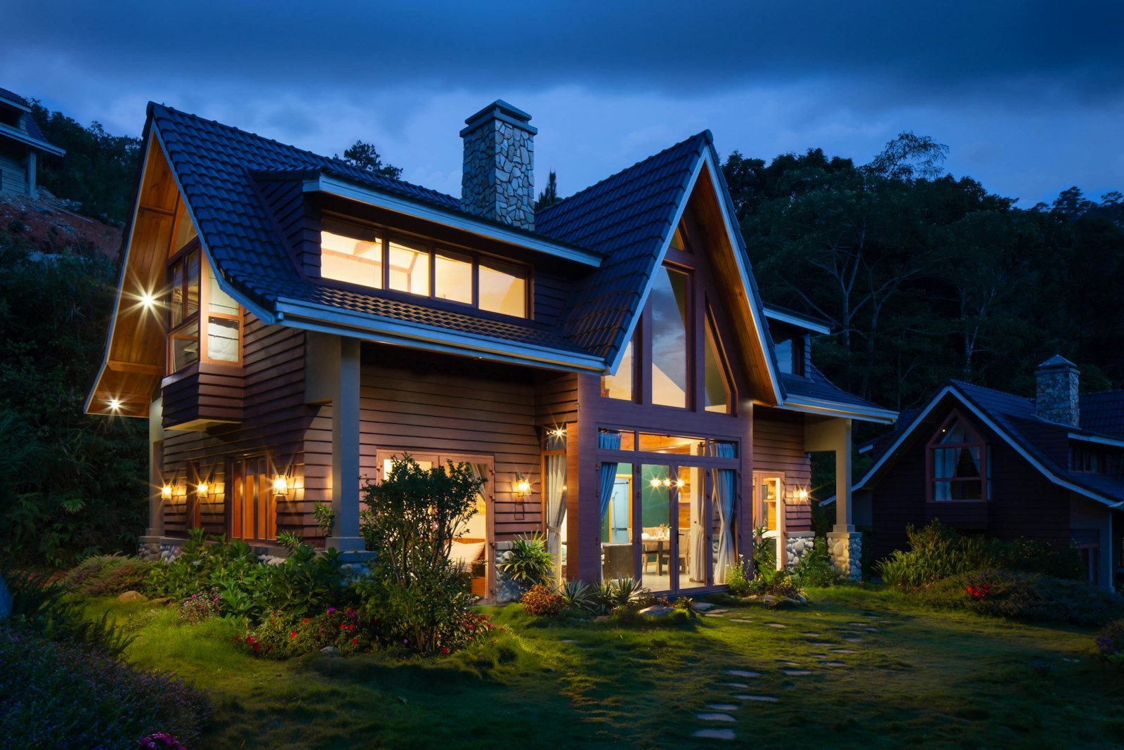 Casa campestre con zonas verdes